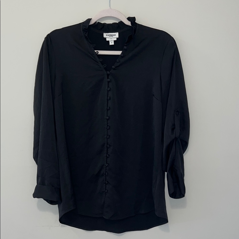 Express Black Blouse Chic Top